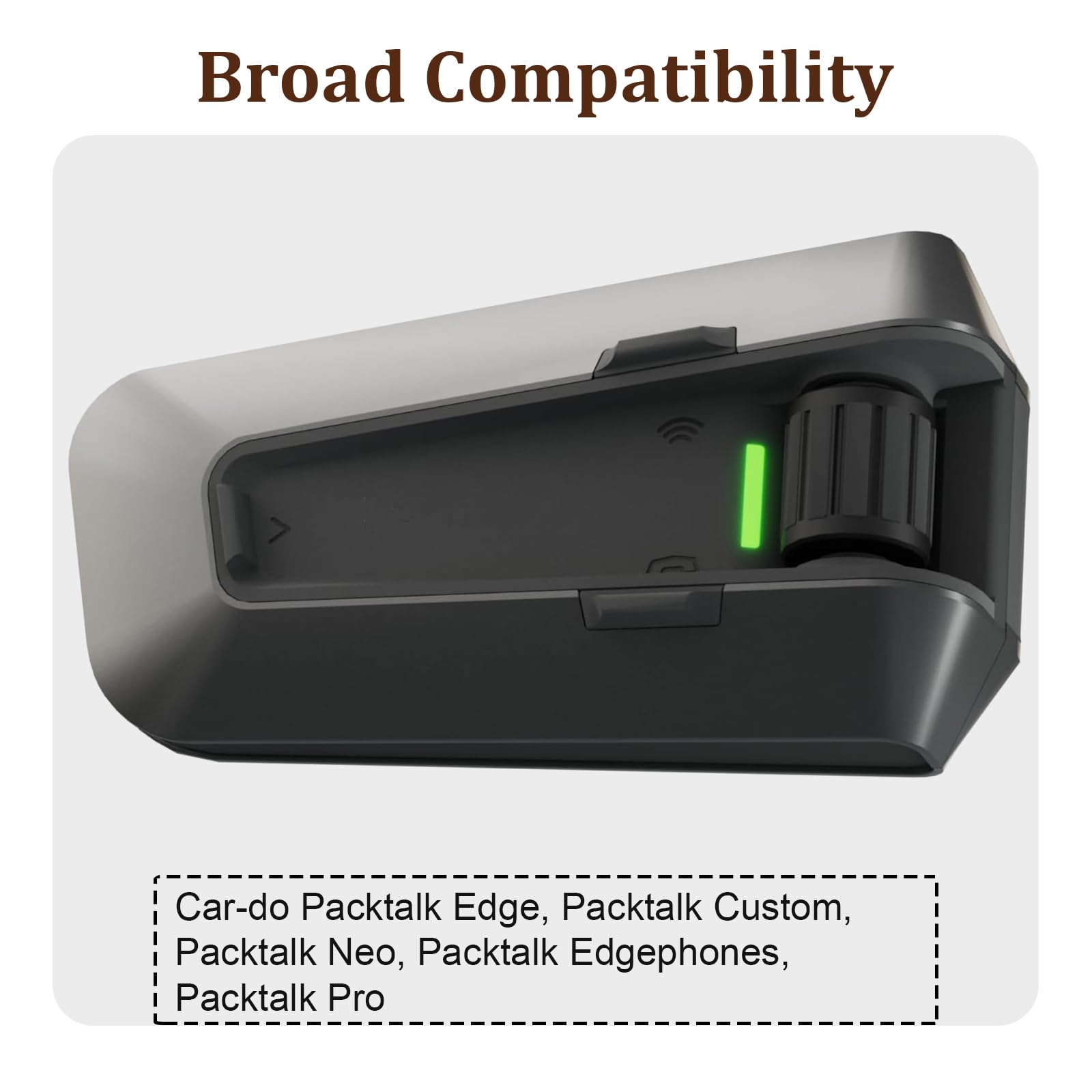 Batería de repuesto BAT00014 compatible con Car-do Packtalk Edge, Packtalk Custom, Packtalk Neo, Packtalk Edgephones, Packtalk Pro, sistema de comunicación Scala Rider Packtalk