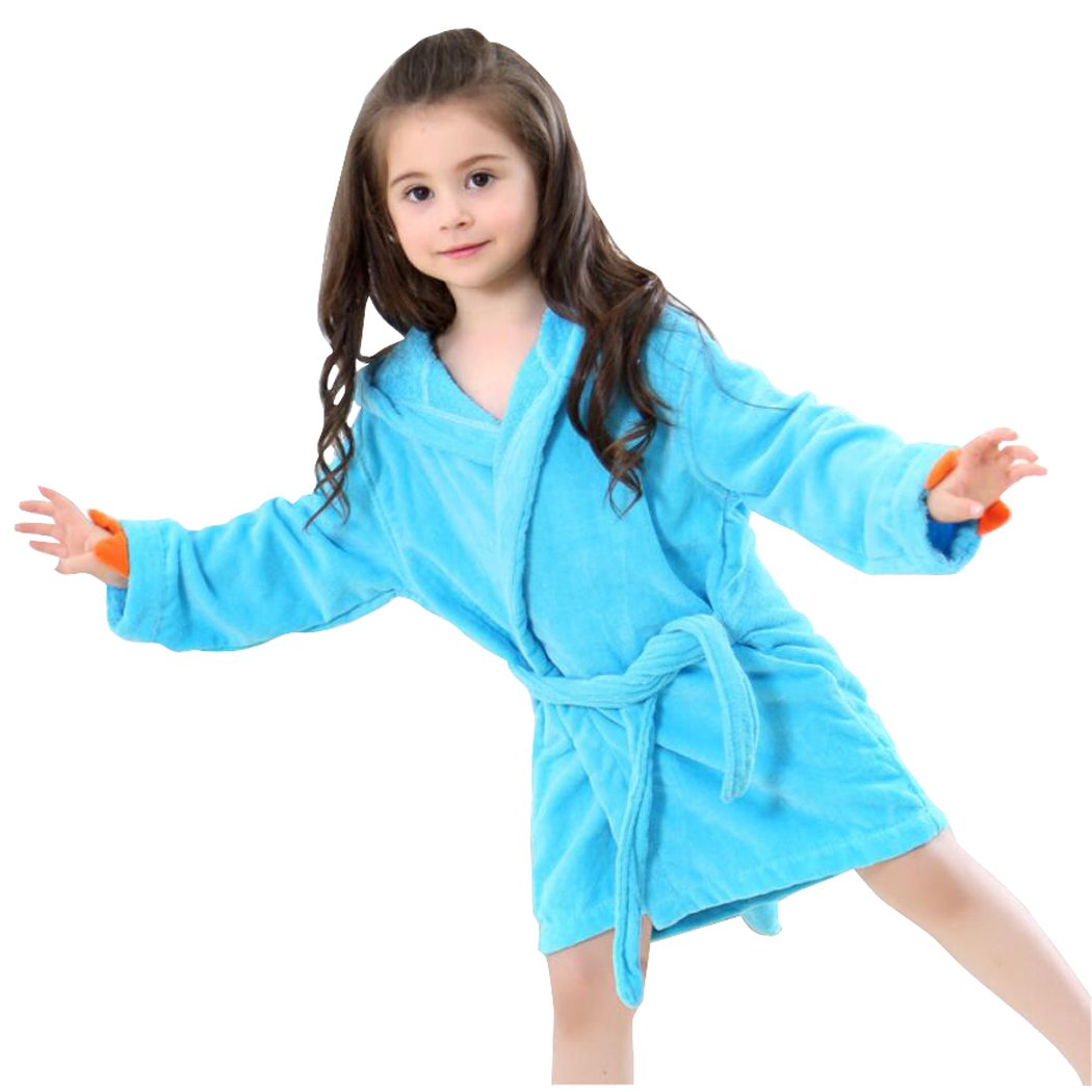 Kids Boys Girls Bath Robe Toddler Cotton Towel Animal Baby Dinosaur Hooded Bathrobe