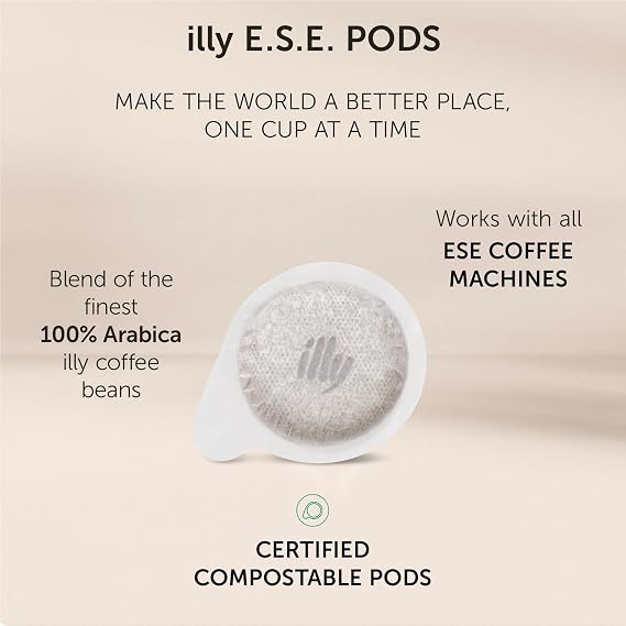 illy E.S.E. Coffee - Single-Serve Pods Classico Medium Roast - Notes Of Chocolate & Caramel - For E.S.E Machines - Extraordinary Aroma & Body 18 Count