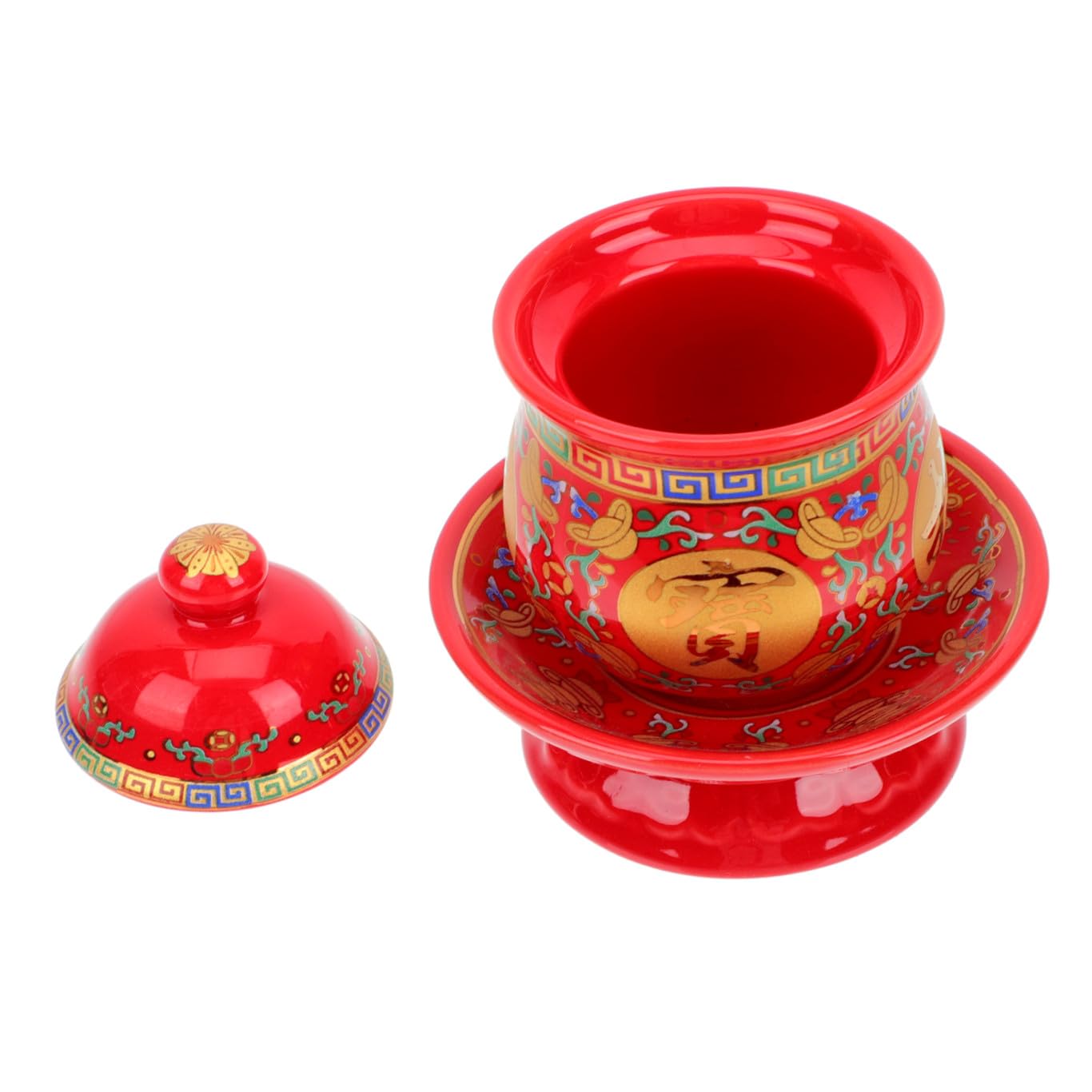 Taza de Buda de cerámica budista y artículos religiosos para ofrendas de agua