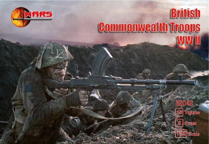 Mars Figures 32042-1/32 British Commonwealth Troops WWII, Scale Plastic Model kit