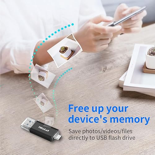 Miniatura 4 de Thkailar Unidad USB C USB C USB 3.1 de 128 GB OTG USB 3.1 Flash Drive Dual para viajeros de negocios compatible con teléfonos Android, PCMac Pro,
