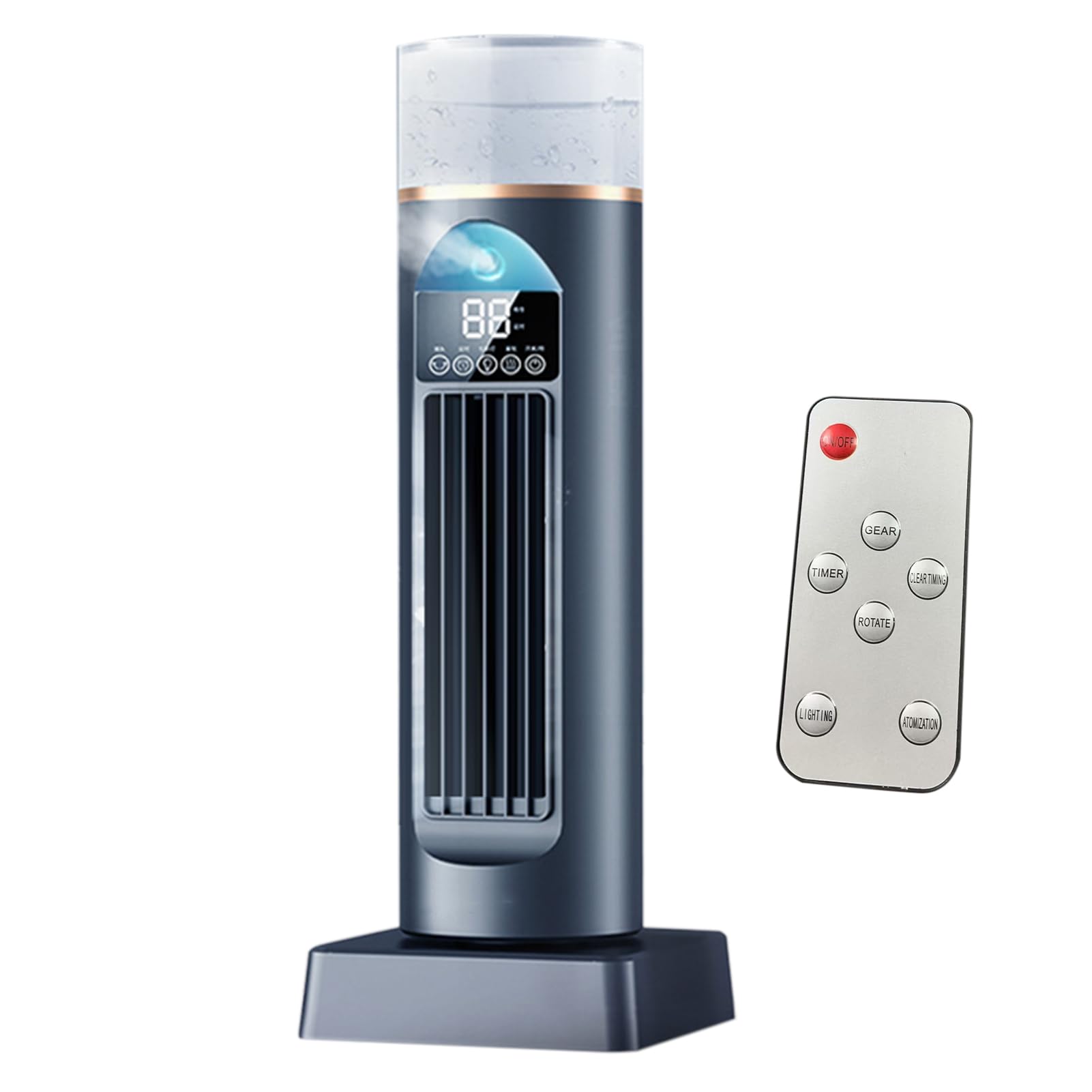 Personal Air Conditioner,Cooling Fans That Blow Cold Air - Space Cooler Cool Gadgets Bladeless, Quiet Fans & Cooling Tower Fan With Timer & Remote For Bedroom Office Dorm,14.57x5.12x5.12 Inches