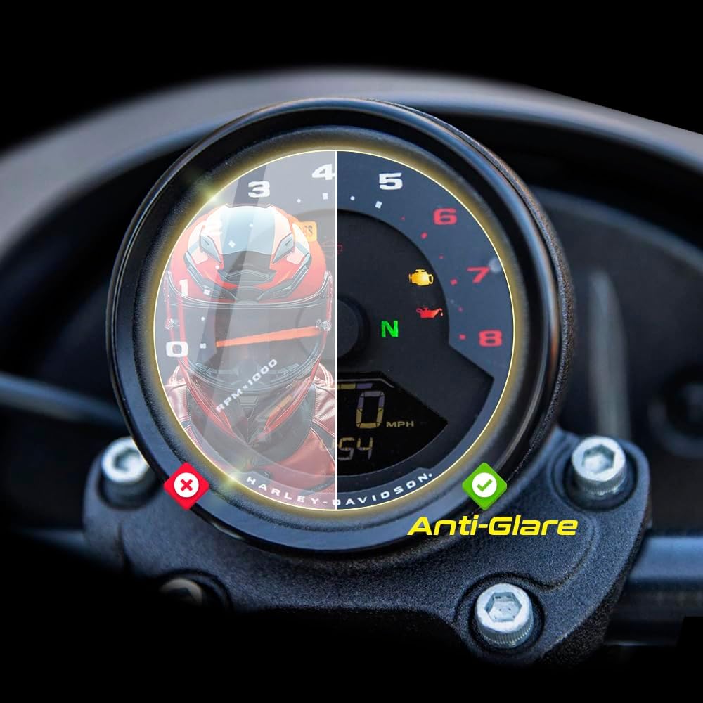 IPG Anti-Glare for Harley 2023-25 Lowrider S Cluster Display Matte Finish Screen Protector Film Ultra Responsive Clarity Anti Scratch, Perfect for Outdoor Use for LowRider-AG