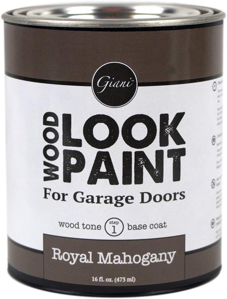 Giani Wood Look Paint for Garage Doors- Step 1 Wood Grain Base Coat Pint (Royal Mahogany)