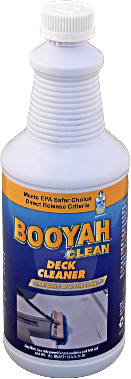 Booyah Clean Deck Cleaner – Works on Non-Skid and Flat Surfaces to Remove Grime, Stains, Fish Blood, Oil, Grease, Black Streaks, and Soot – Meets EPA Safer Choice Direct Release Criteria