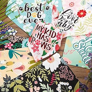   Weewooday-8-Pcs-Floral-Dog-Bandana-Spring-Flower-Pet-Triangle-Bib-Scarf-Daisy-Rose-Pet-Bandana-Suitable-for-Most-Dog-and-Cat