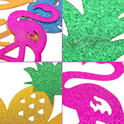 25 Pieces Hawaiian Luau Pineapple Flamingo Cupcake Toppers Tropical Pineapple Flamingo Cocktail Toothpicks Happy Birthday Cake Topper Picks For Summer Party Cake Decorations #TOP2