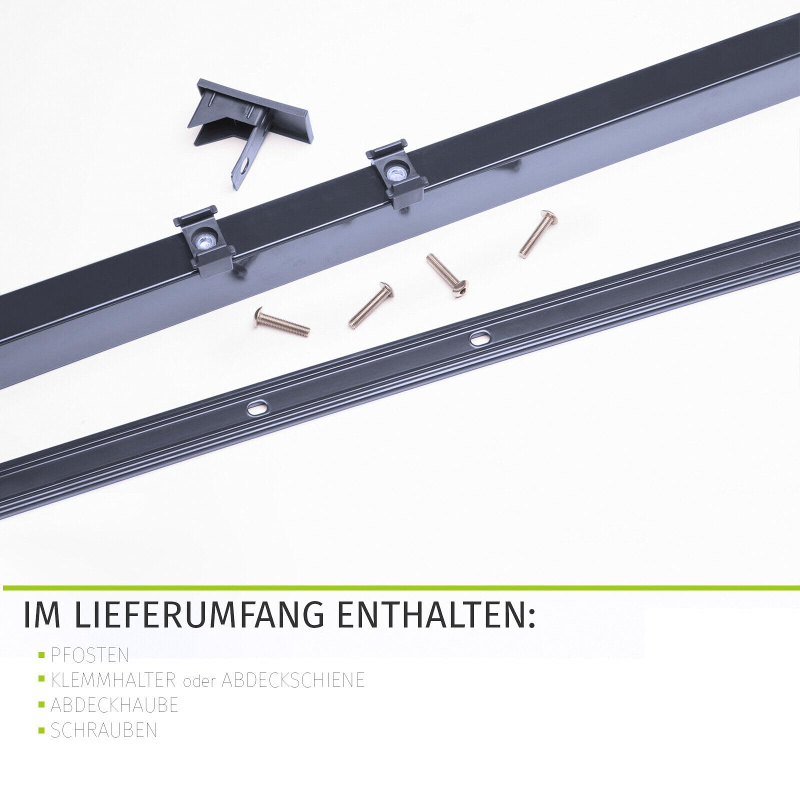 HORI Doppelstabmattenzaun Komplettset - Anthrazit, 143 Cm Hoch, 10 M Lang