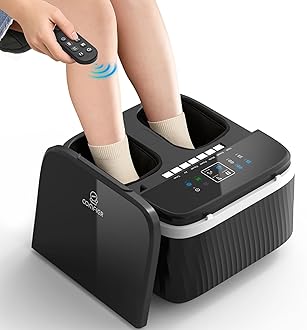COMFIER Shiatsu Foot Massager with Heat, Foot Massager for Neuropathy Plantar Fasciitis, Feet Massage Machine with Deep Kneading Rolling Compression and Remote Control