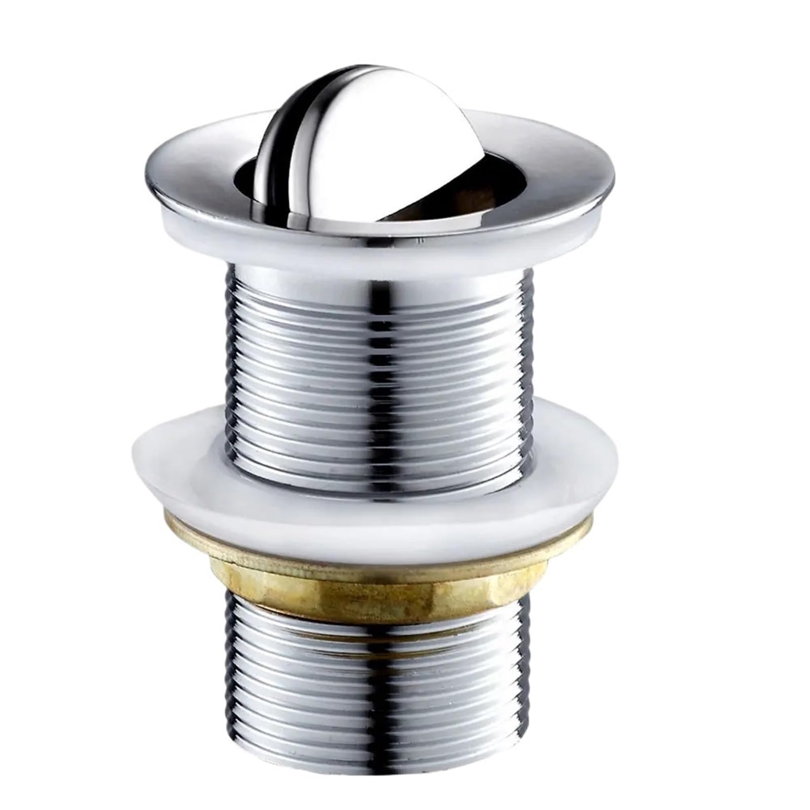 2pcs Polished Drains Basin Sink Finish Vanity Up Waste Plug Slotted Drain Without Overflow Bathroom Accessaraies for Bathroom