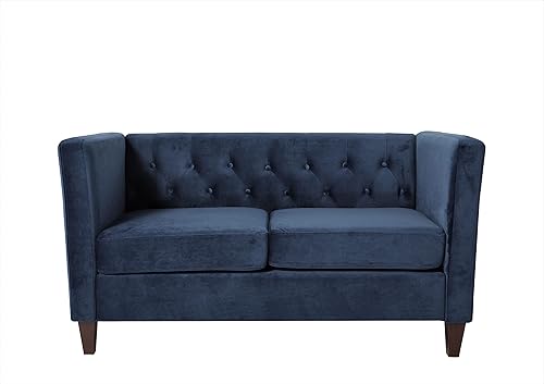 Miniatura 5 de Muebles clásicos y modernos con diseño capitoné para sala de estar, sofá universitario con relleno, cómodo sofá biplaza de terciopelo, medallón