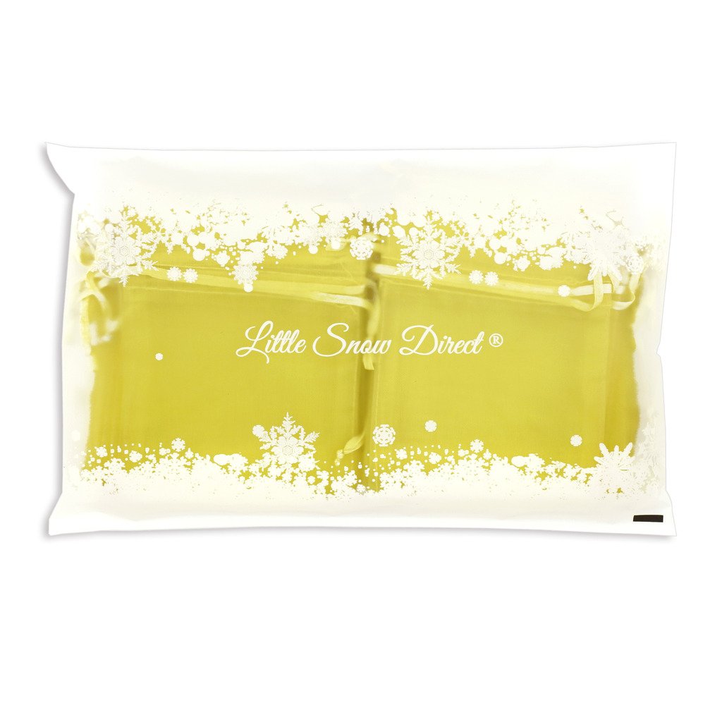 Little Snow Direct Lemon 50Pcs 9 X 12Cm Organza Gift Bags Wedding Favour Bags Jewellery Pouch (, 50)