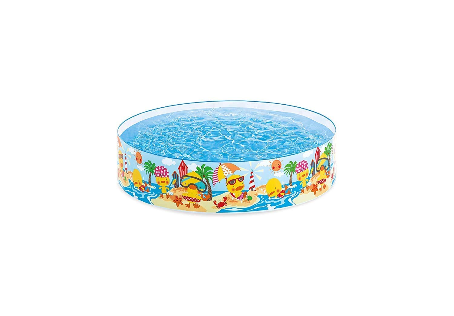 4 Feet Swimming Pool for Kids Non-Air Without Air Home Garden Farmhouse, No Need for an Air Pump Just Unfold and Ready to Use