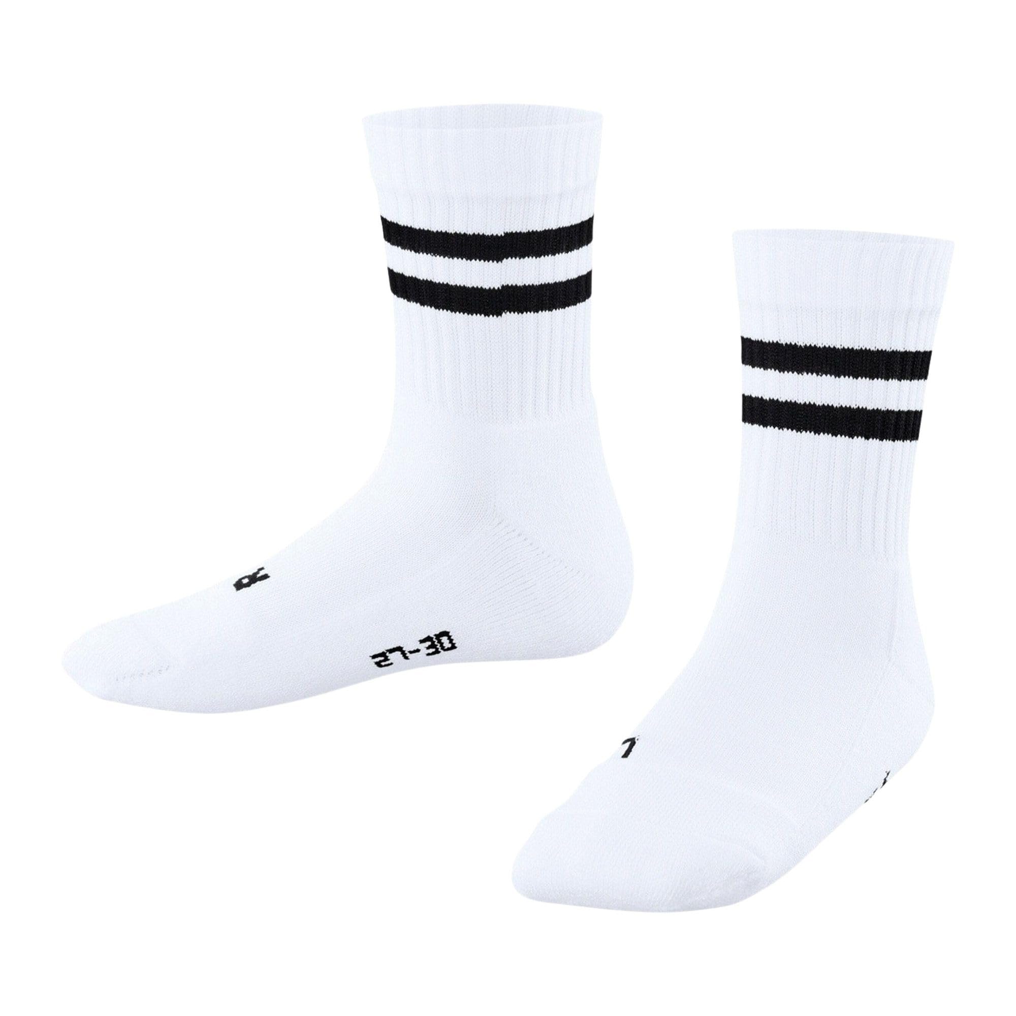 FALKE Unisex Kids Dynamic K So Cotton Patterned 1 Pair Socks, White 2003, 12-2.5