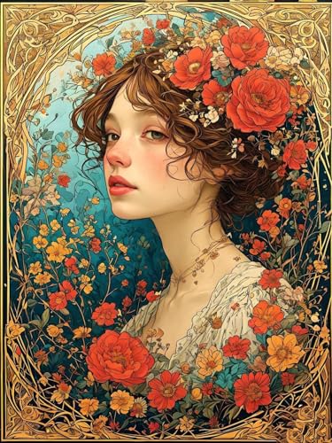 Diamond Painting Fleurs 5D Kit de Broderie pour Décoration de Noël