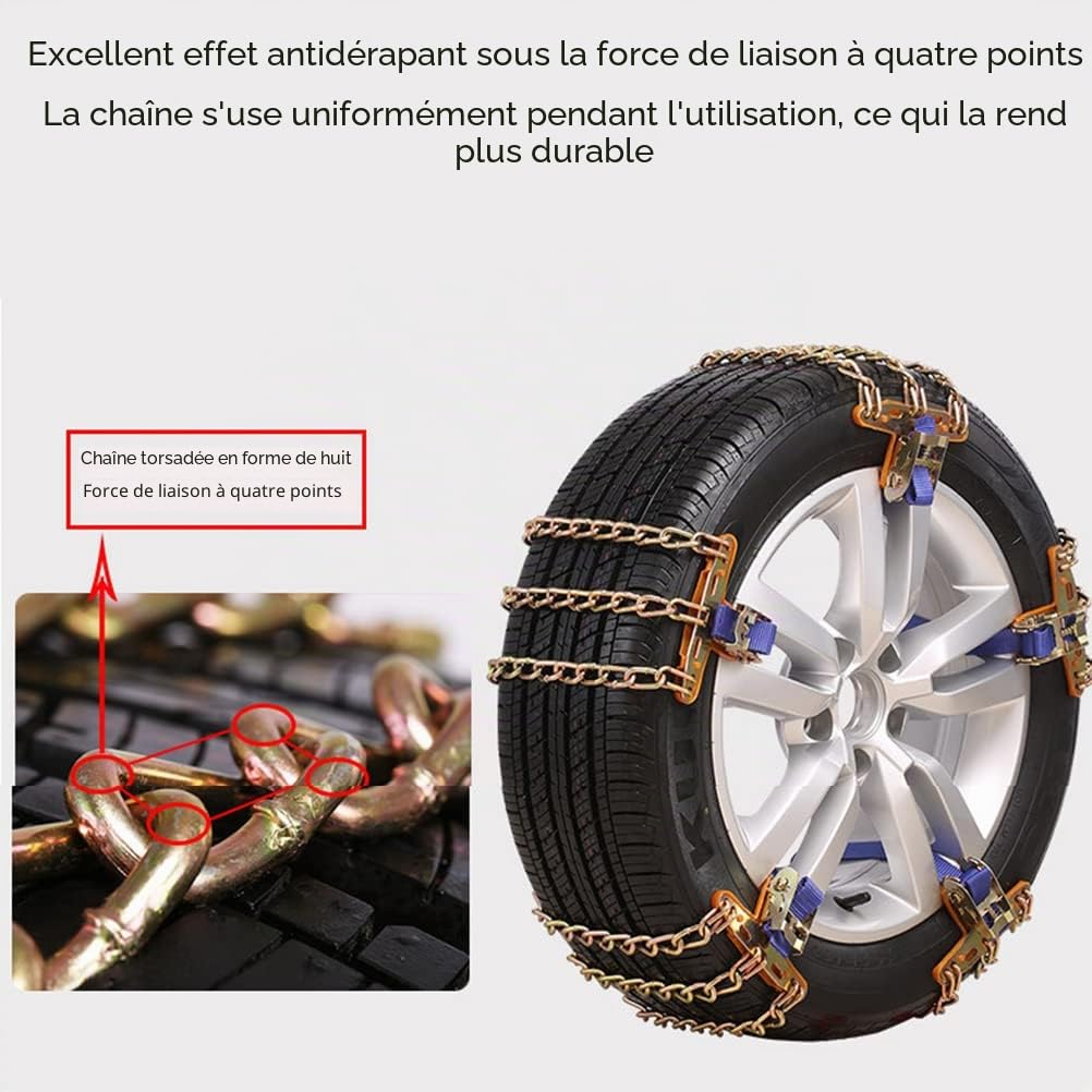 Chaîne à neige universelle antidérapante pour voiture, SUV, camions