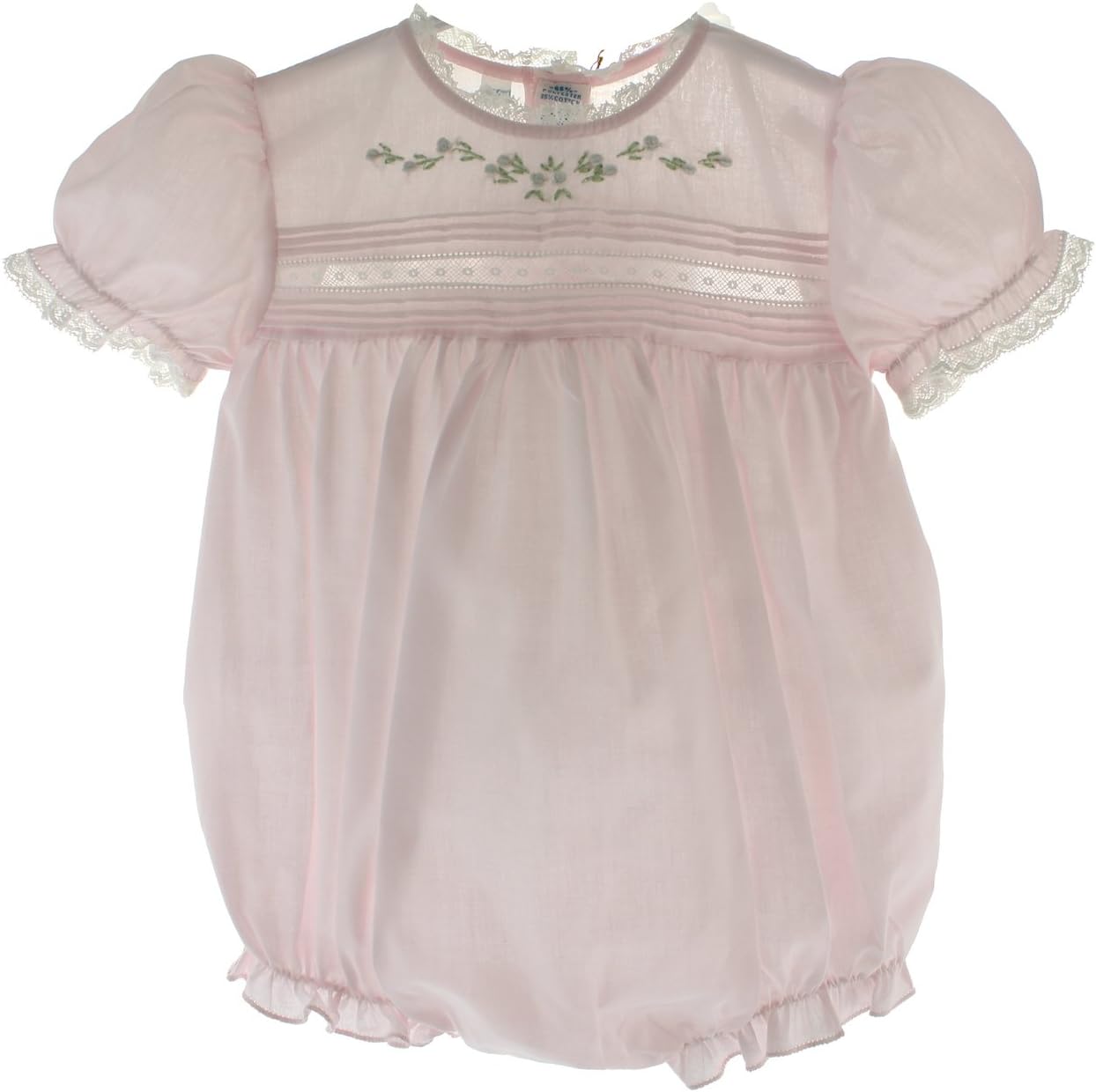 Infant Girls Pink Dressy Bubble Outfit Lace Trim Feltman Baby Clothes 3M