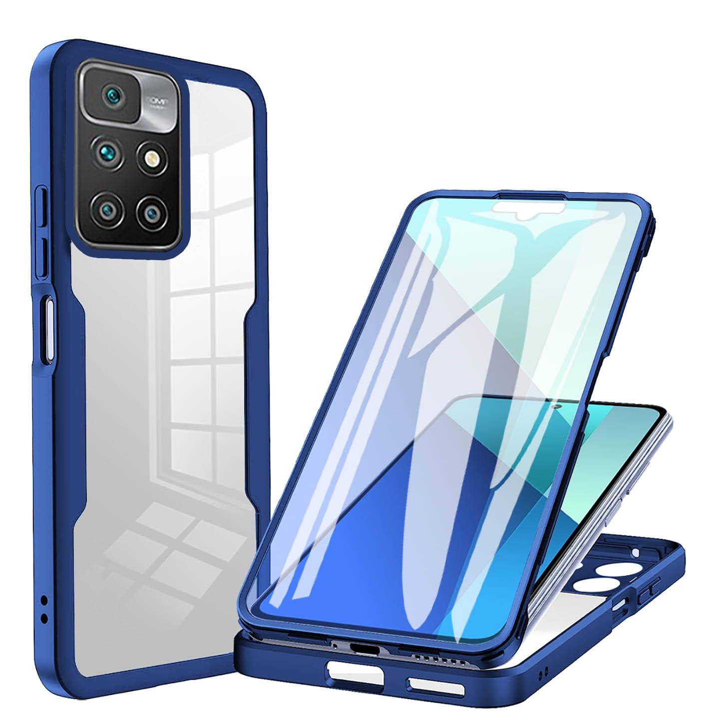 ILING Trasparente Cover per Xiaomi Redmi Note 14 4G, 360°Complète Protection Antiurto Custodia con Protezione Schermo Integrata, Ultra Sottile Hard PC Silicone TPU Bumper Caso (Viola