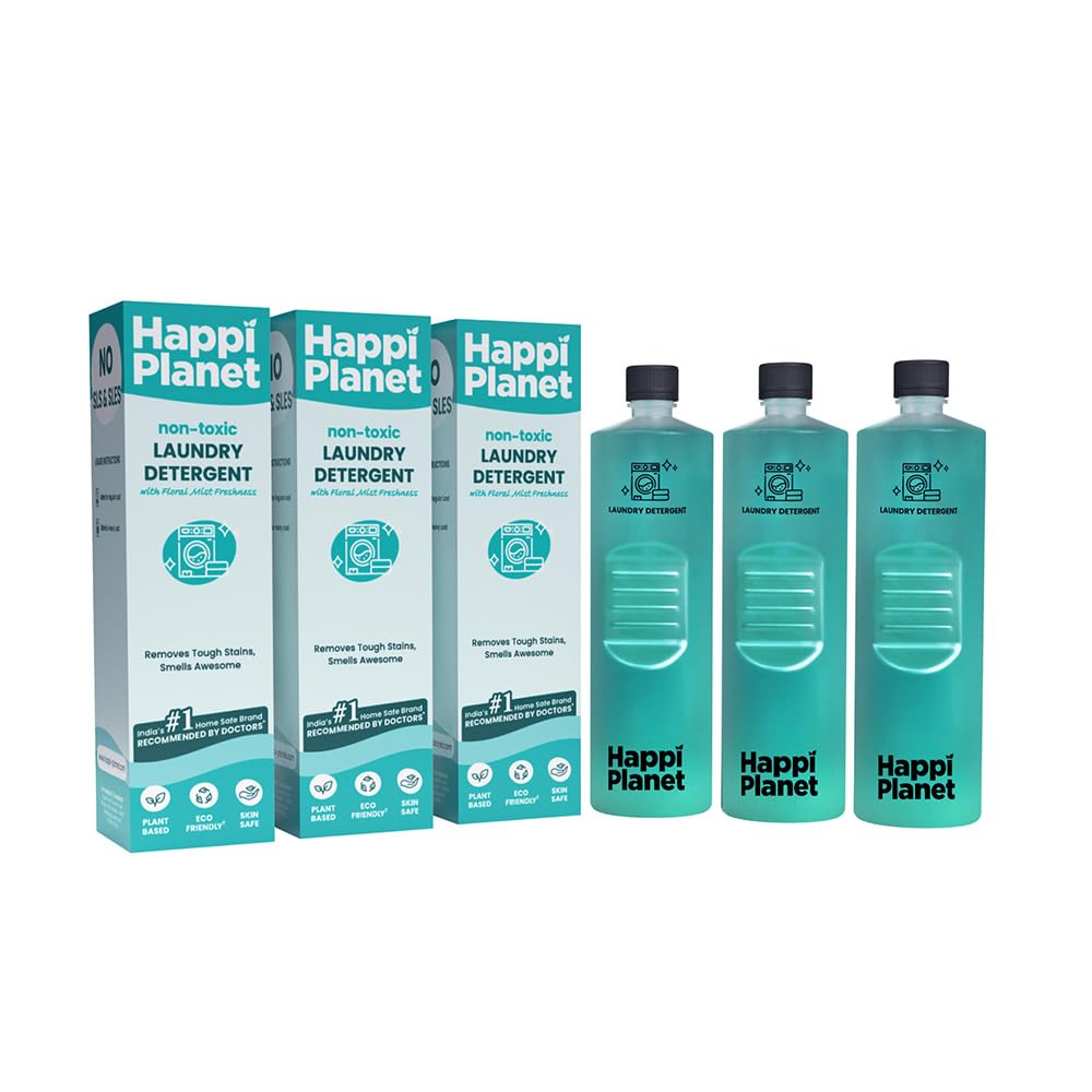 Happi Planet | Natural Laundry Liquid Detergent | 3000ml | Plant Based, Biodegradable, Non Toxic, Eco-Friendly, Organic, Herbal | Tough On Stains & Odour, Smells Awesome, Protects Colour, Baby Safe-image-27