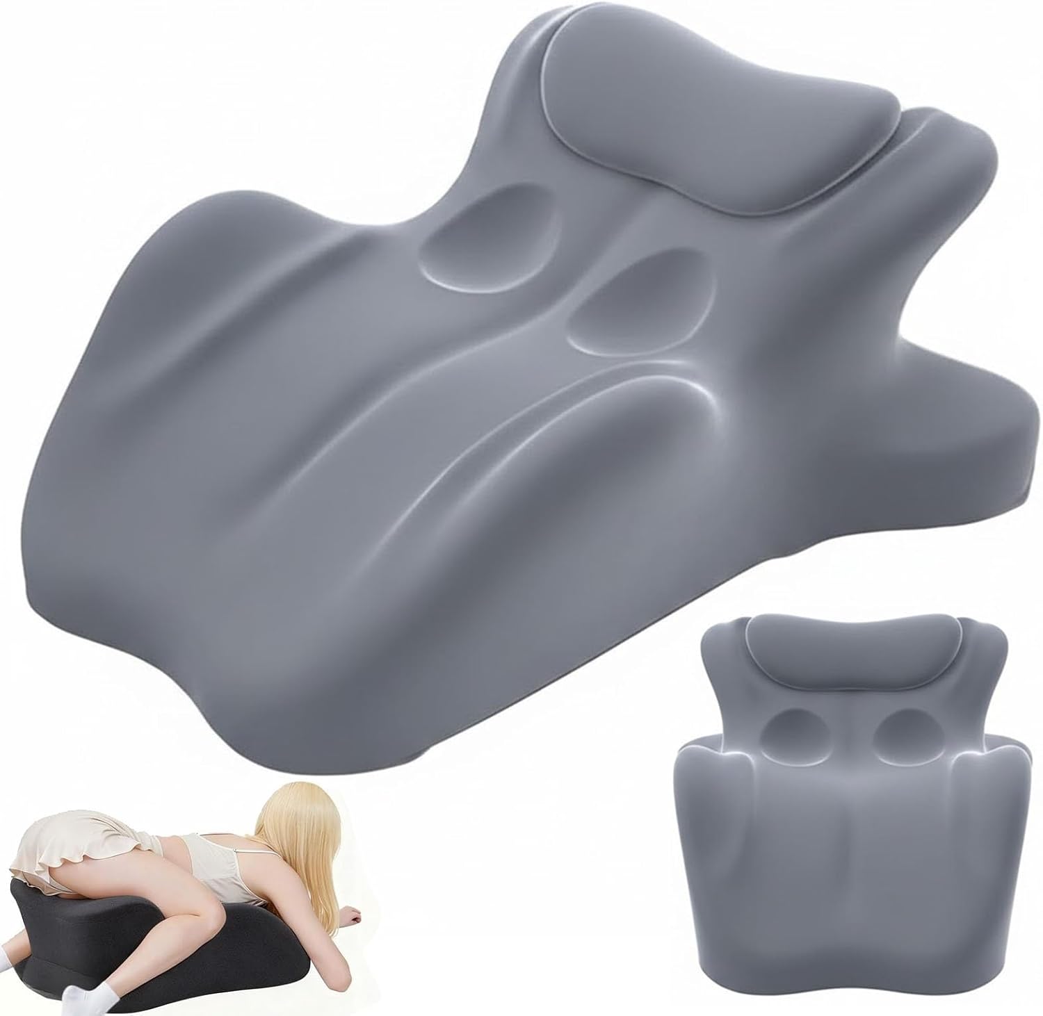 Intimacy Pillow, Sweet Spot Pillow, Memory Couples Pillows to Help Love, Ergonomic Posture Support, While Sitting or Lying, Fast Rebound for All Postures(Pink)