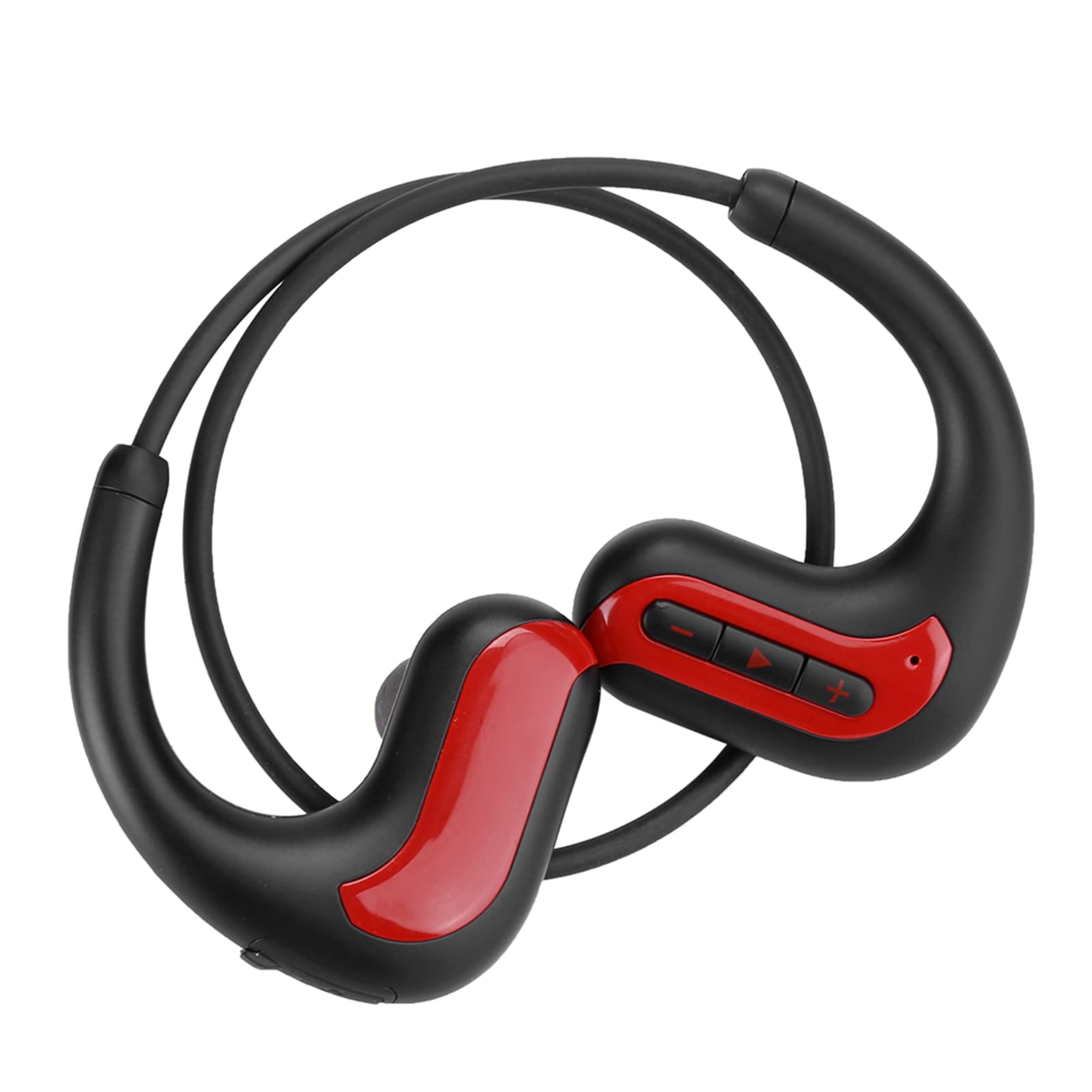 Ulepszony Wodoodporny Sportowy Zestaw Słuchawkowy IPX8 S1200 Pływanie Tylne Wiszące Słuchawki Bluetooth z Pamięcią 8G do Uprawiania Sportu, Wielofunkcyjne Bezprzewodowe Słuchawki (Czerwony)