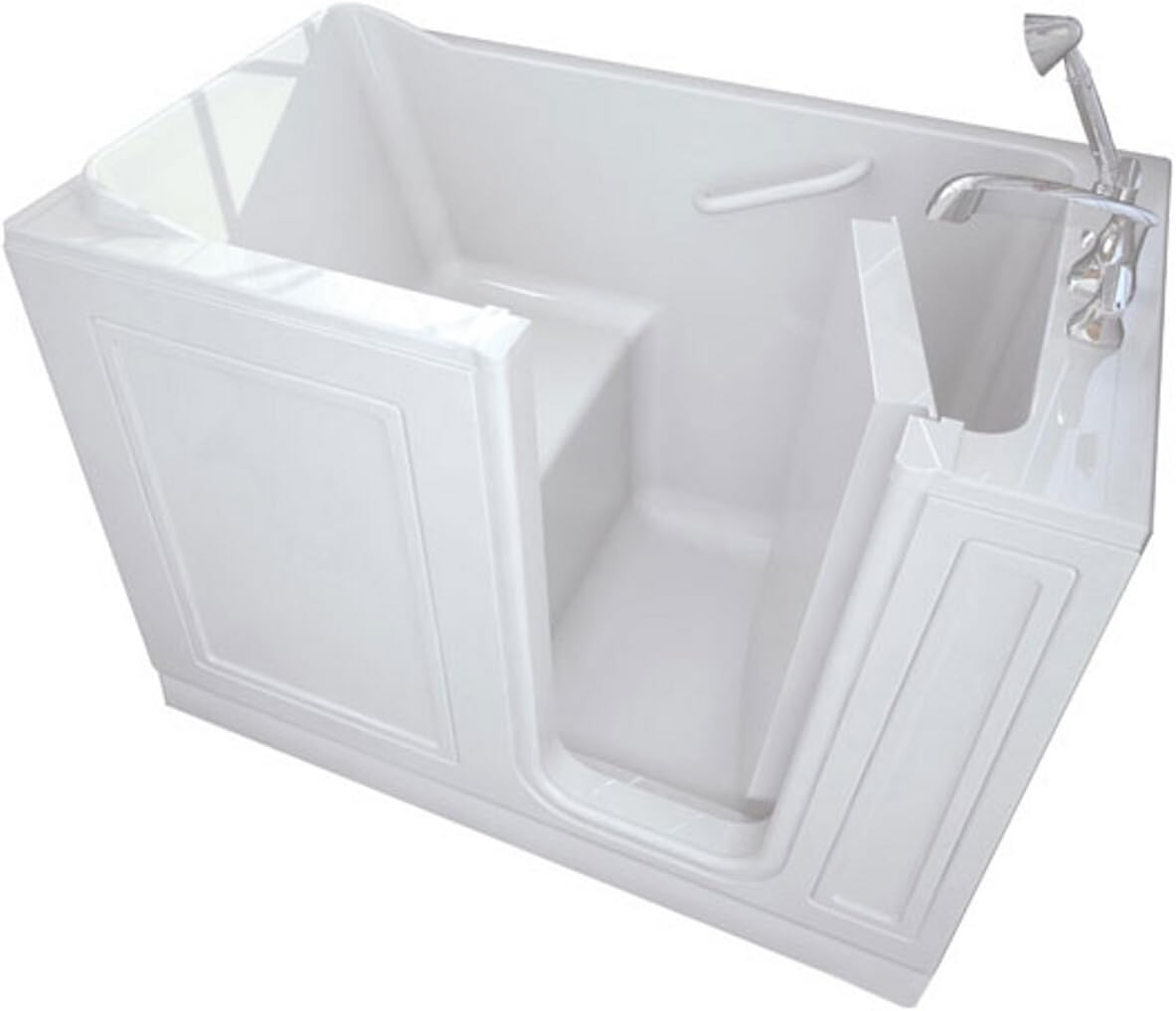 American Standard 2848.110.CRW 28-Inch by 48-Inch Walk-In Combo Massage Bathtub with Right-Hand Drain, White