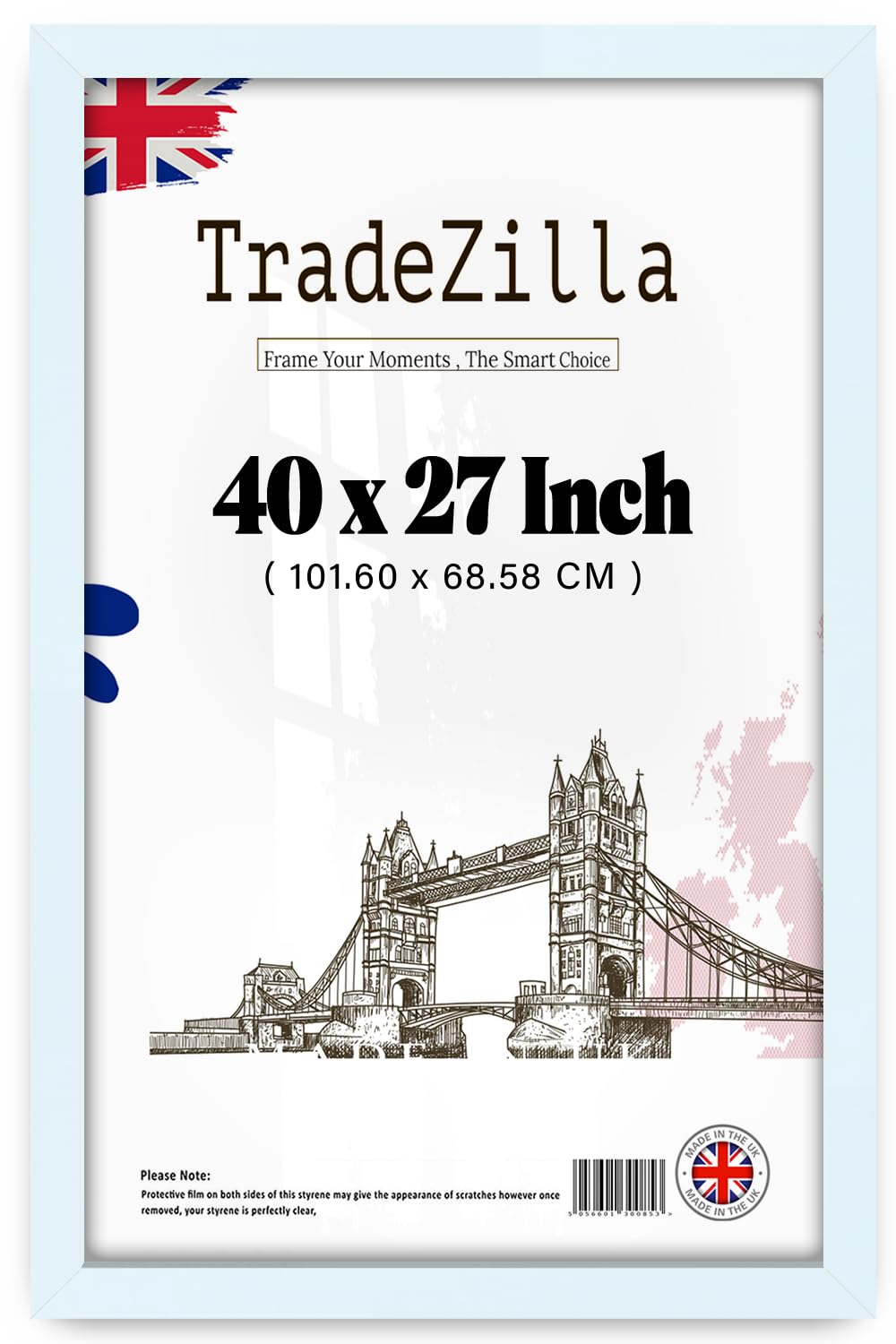 Tradezilla White | Inspirational (101.60 X 68.58 Cm) Scenic Photography Frame, 27" X 40" Great For Kids' Room Décor/Gym/Office 1016 X 685.8 Mm [ ]