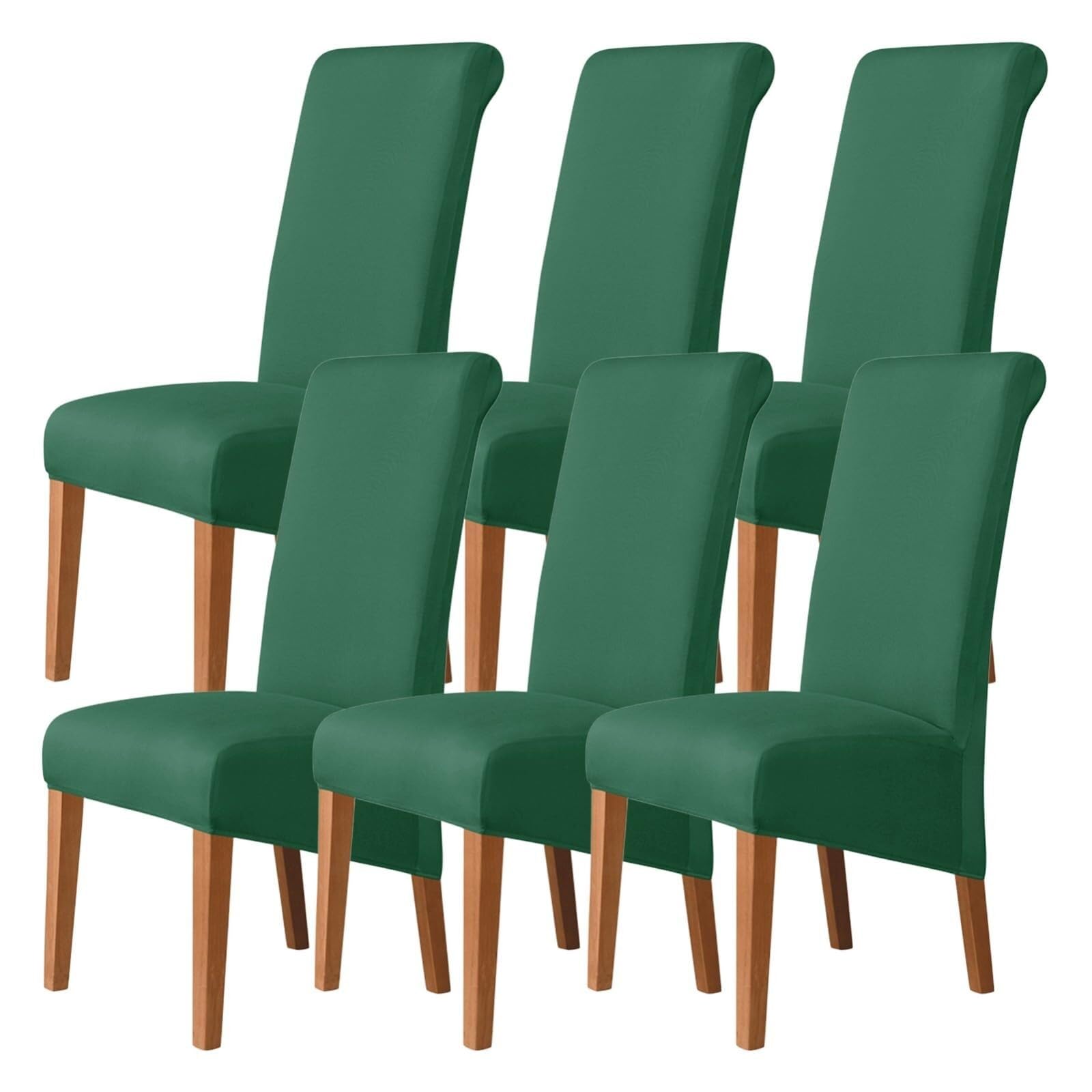NMVAWIPT Stretch High-Back Dining Chair Covers, Removable Washable Protectors With Elastic Bottom, For Home, Restaurant, Banquet(9#,6Pcs)