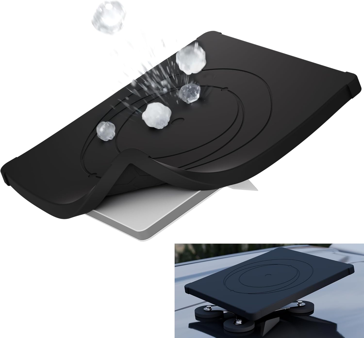 EAZUSE Starlink Mini Cover, Starlink Mini Protective Cover Liquid Silicone Sleeve Accessories for Camping Outdoor Protector from Scratching Hailstone Black