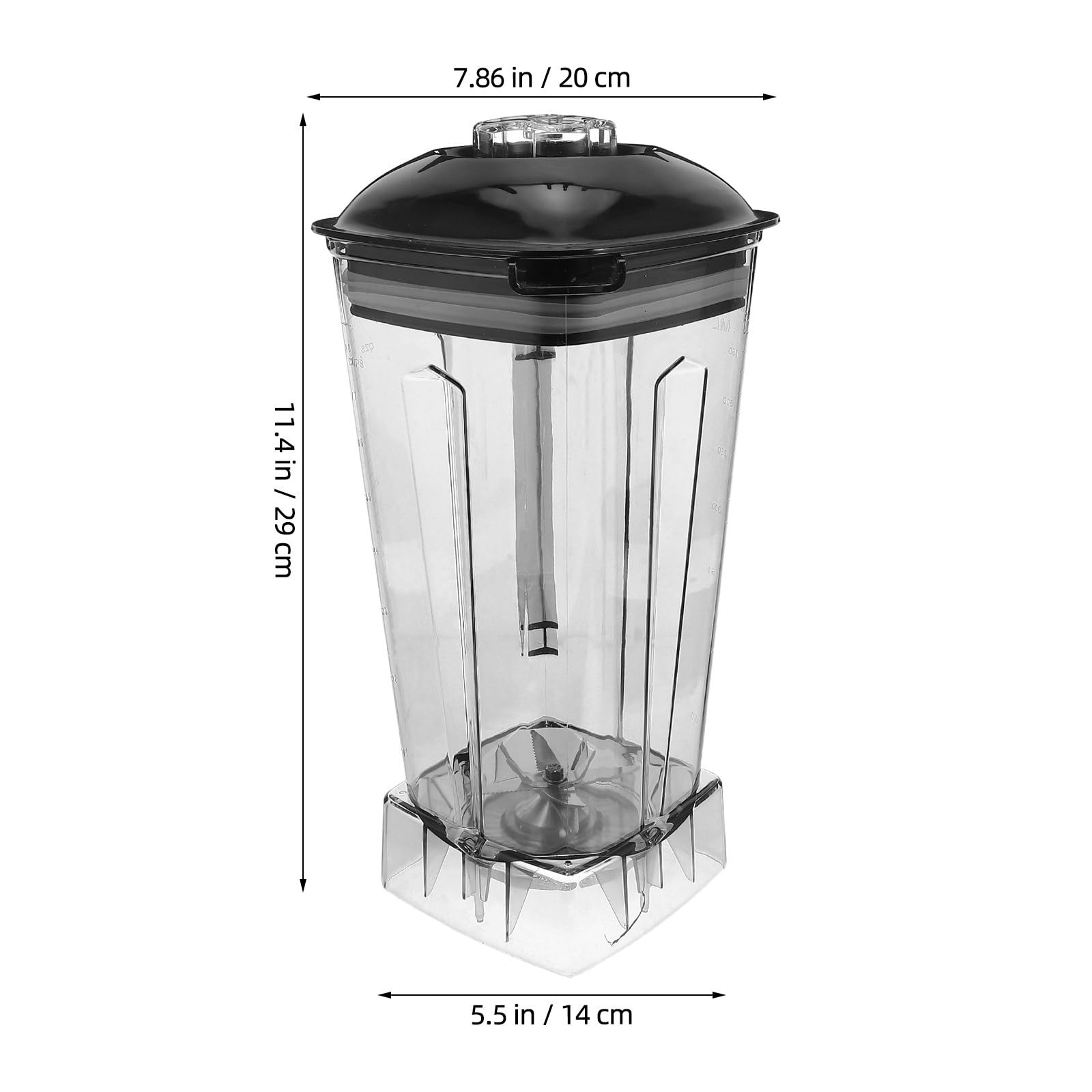 Hemobllo Vaso de Repuesto para Licuadora Comercial de 2 L, Plástico