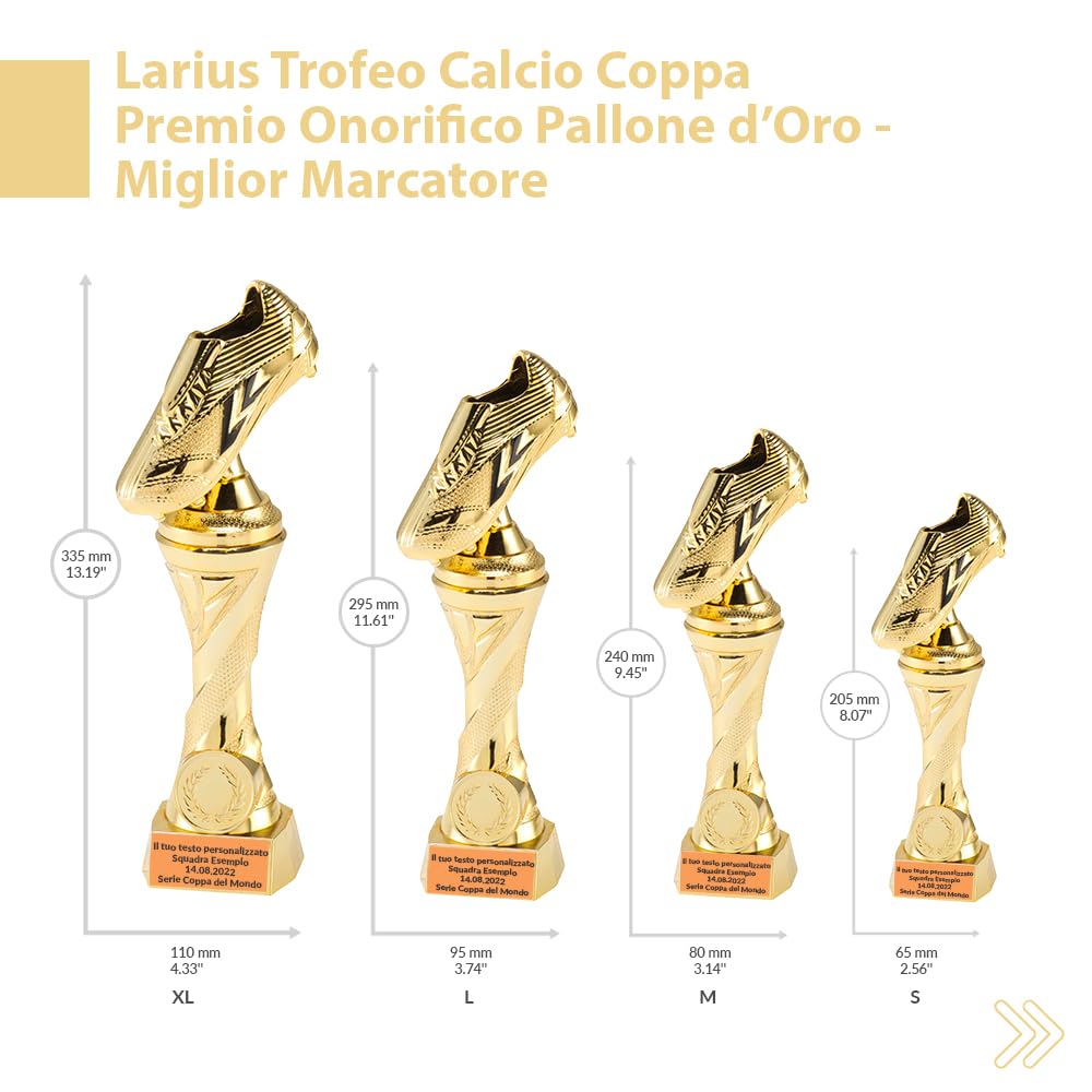 Larius, Coppa d'Onore Calcio Capocannoniere, Scarpa Dorata