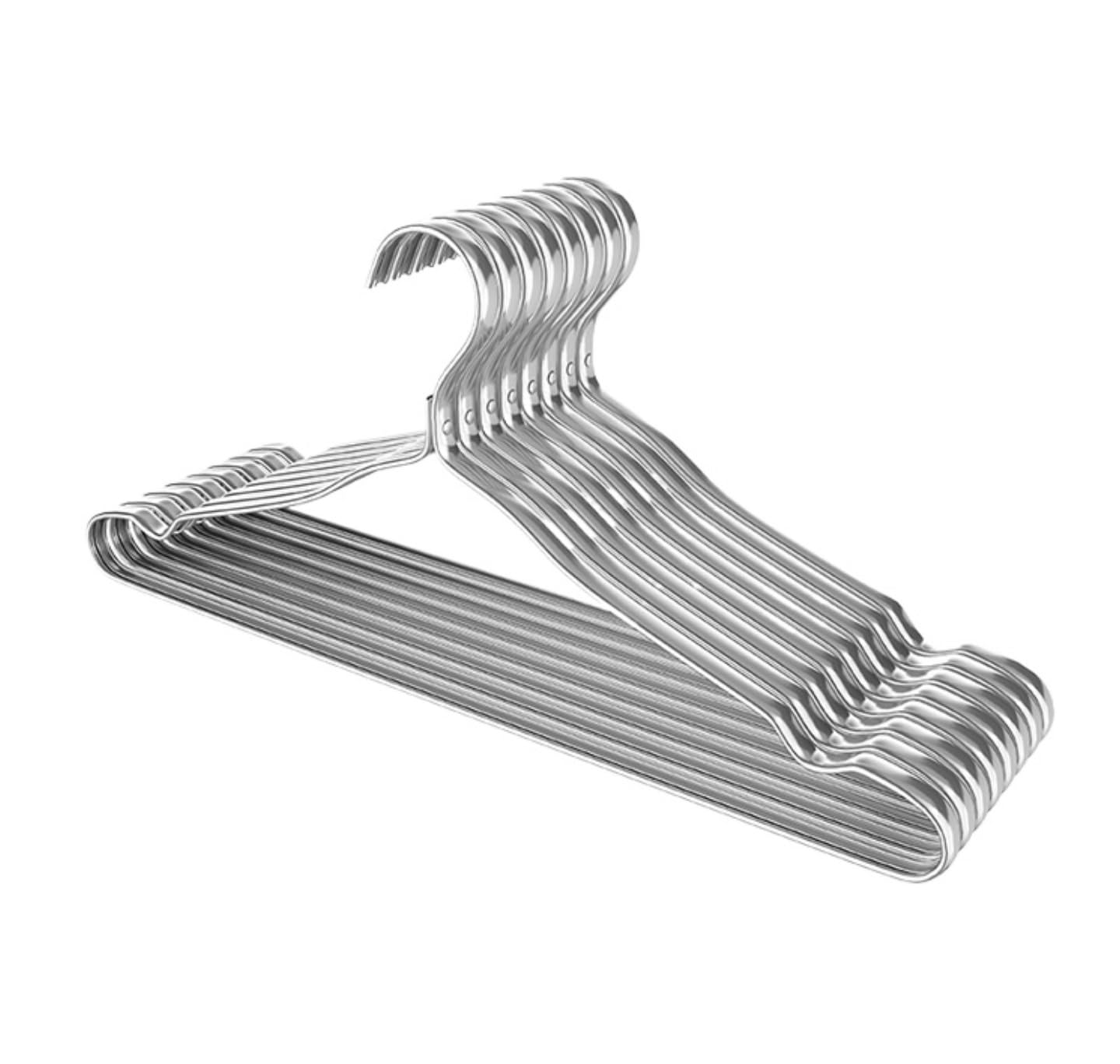 Cintres Cintre en Alliage D'aluminium avec Épaulettes Crantées for Costumes Cintre Vêtement(10pcs)