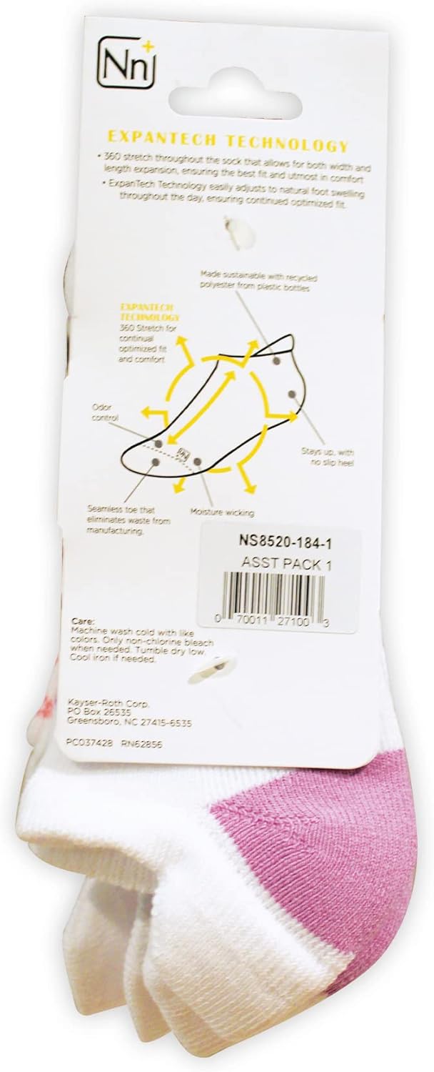 No nonsense Women's ExpanTech Recycled Polyester Tab Back Socks, Assorted 1-3 Pair Pack, 4-10 - Image 2