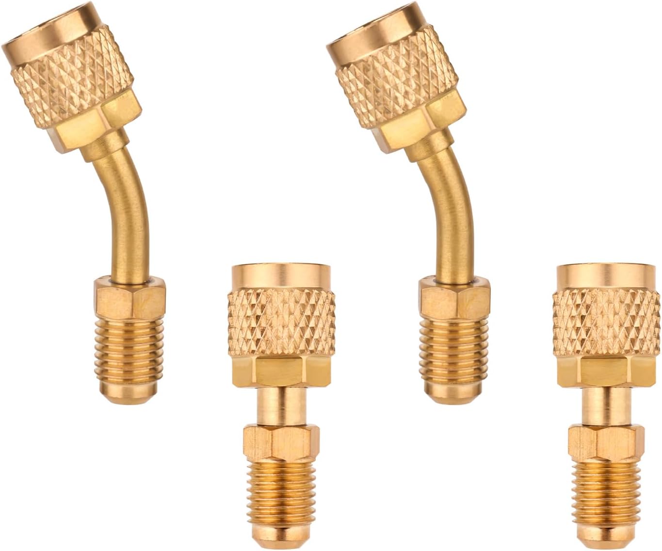 Adaptador R410A recto y acodado 5/16" Hembra a 1/4" Macho