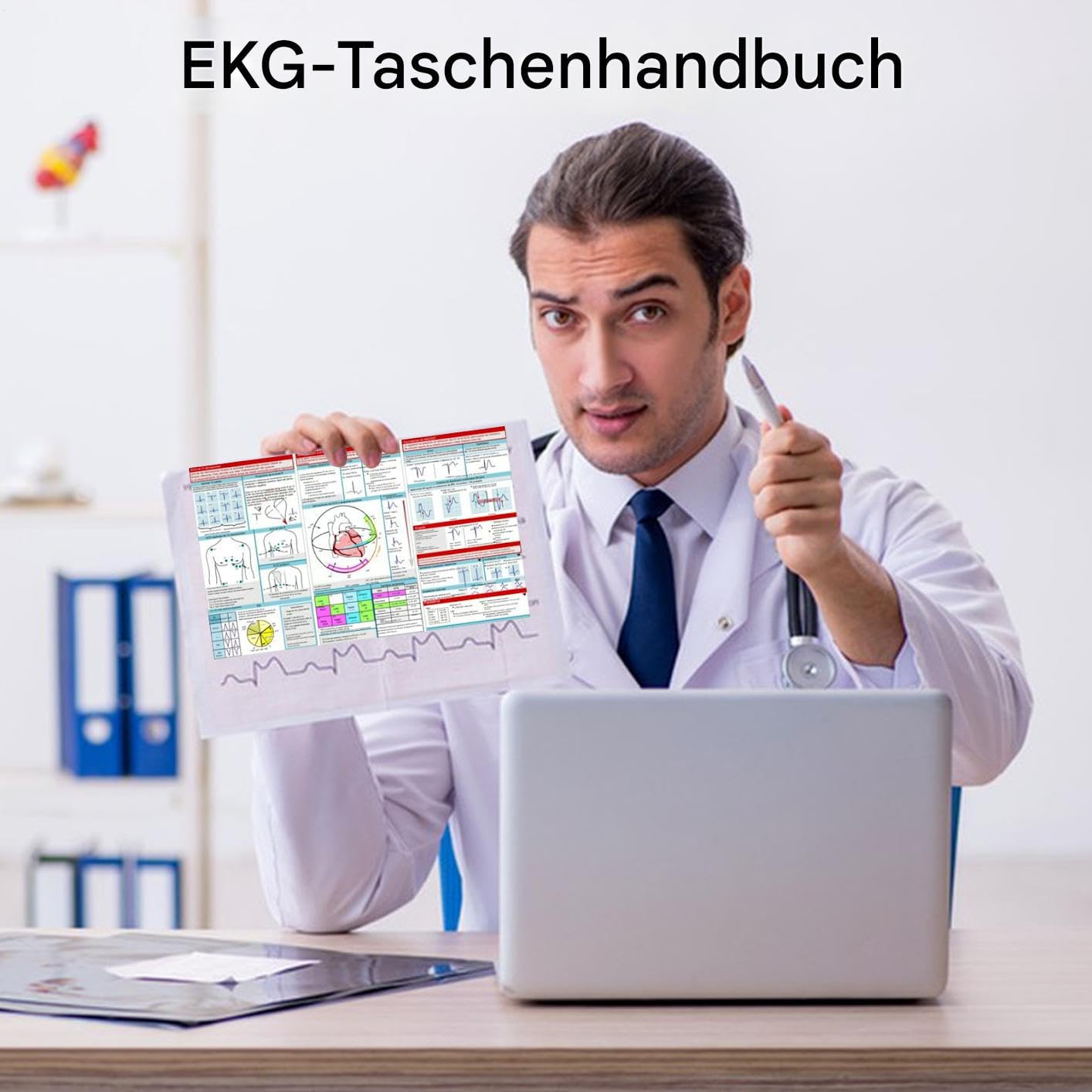 EKG-Taschen-Anleitung, Stabiles EKG-Lernwerkzeug, Perfekt Für Hochfrequenzanwendung, EKG-Taschenleitfaden Für Die Krankenpflegeschule Für Krankenhäuser, Für Krankenhaus, Zuhause, Schule