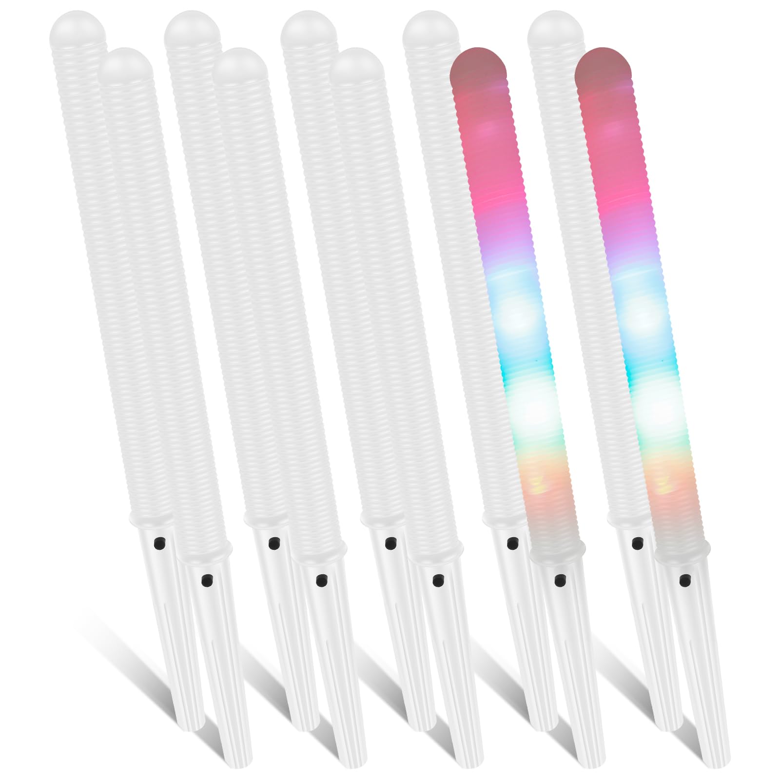 10 Pcs LED Cones, Glowing Sticks, Marshmallow Sticks, Light Up Sticks for Cotton Candy, Holder for Party
