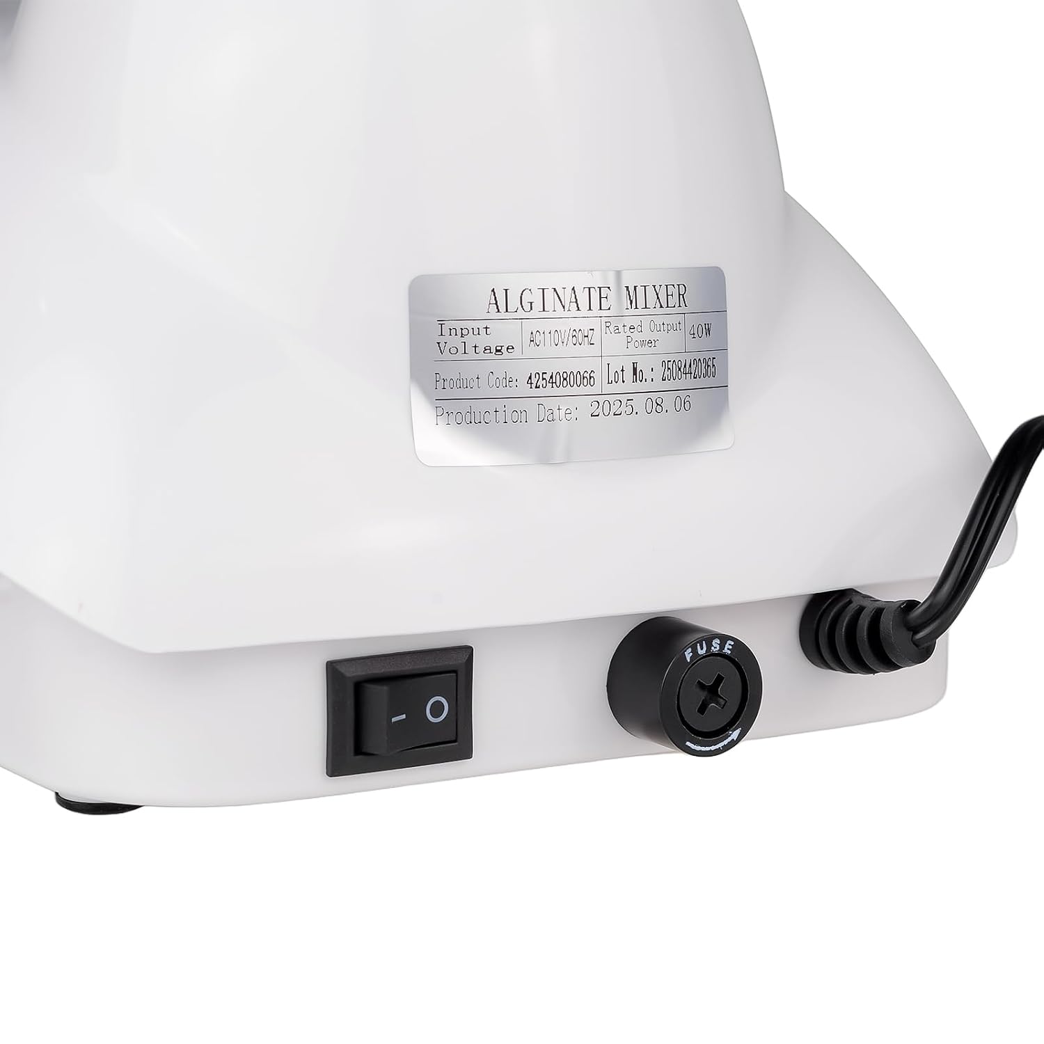 Digital Alginate Mixer Alginate Impression Material Blender with Plastic Mixing Bowl Spatula Foot Pedal HL-YMC IIII