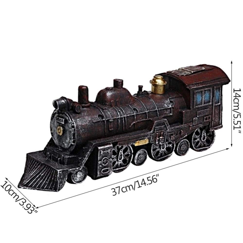 Hemobllo Ornement De Train – Locomotive Et Wagon – Acier Inoxydable – 24 Cm – Déco Bureau Maison – Vintage