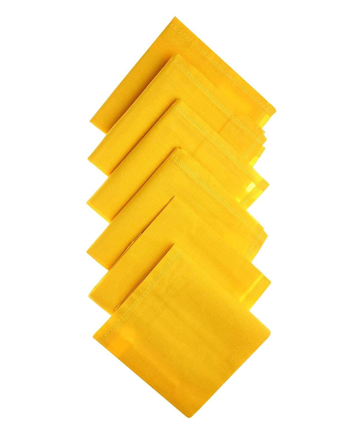 pinkit Premium Collection Handkerchiefs Cotton Solid Handkerchiefs Hanky For Men - (Pack of 6 Pcs)-picture-17