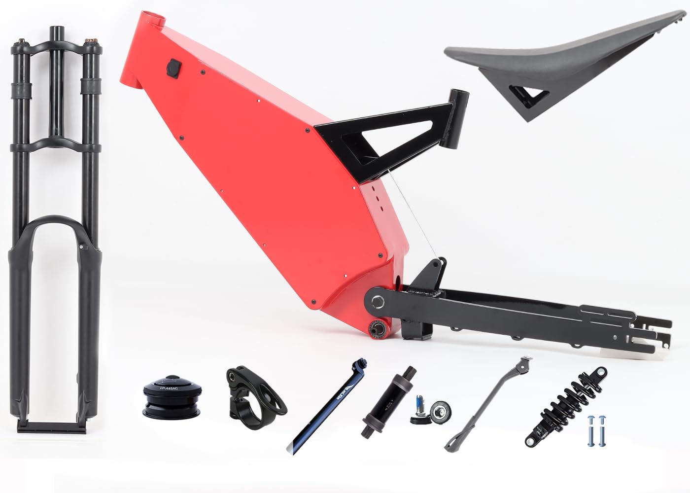 KEYU F6 Step Strong Carbon Mountain Fat 26 Aluminum Dirt Full Suspension Enduro Bomber Electric Bicycle Bike Ebike Frame