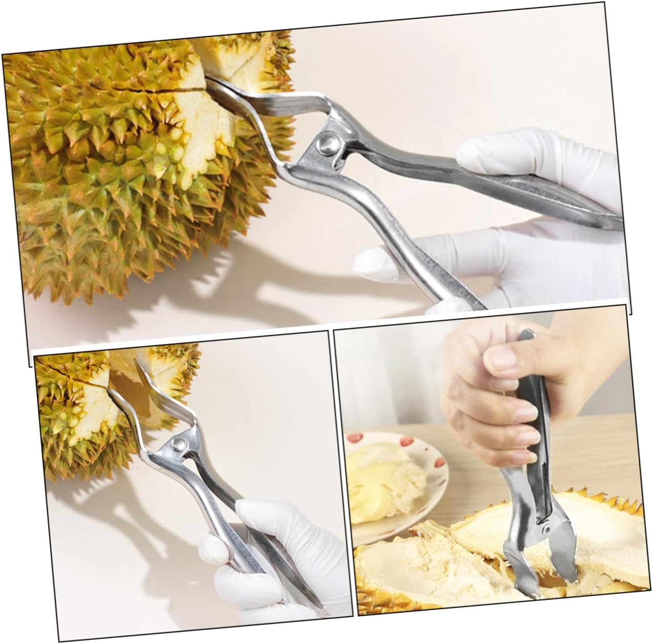 INOOMP 2pcs Stainless Steel Opener Tool Lightweight Fruit Opening Utensil Rustproof Kitchen Separator for Easy Peeling and Opener for Home Use Efficient Fruit Opening