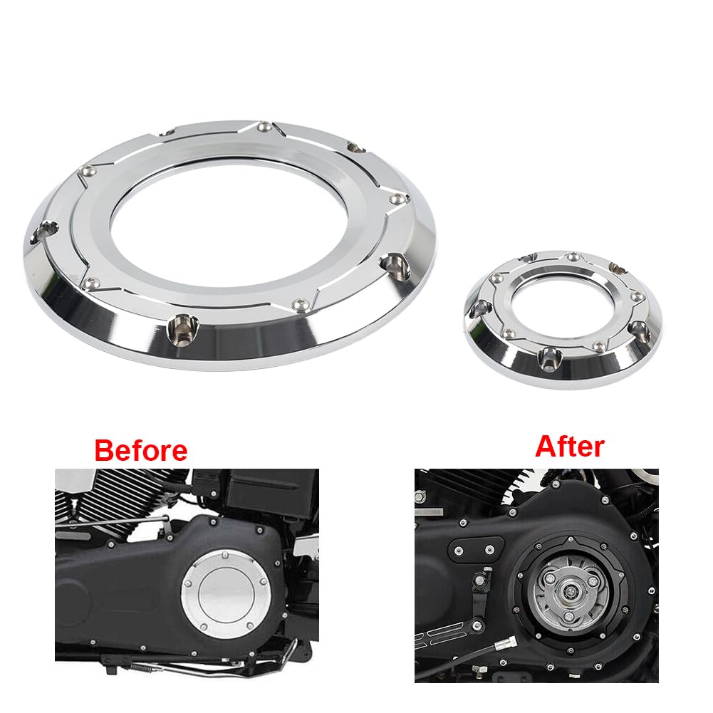 Bacar Derby Timing Cover Trim Timer Aluminium Chrom Für Dyna 1999-2017