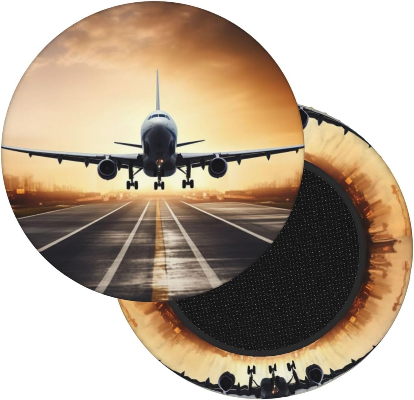Bar Stool Cover Round Elastic Stool Cushion Covers Backpack Airplane Bar Chair Cover Washable Stool Cushion Slipcover Stretch Stool Seat Covers for 12-14 Inch Chair