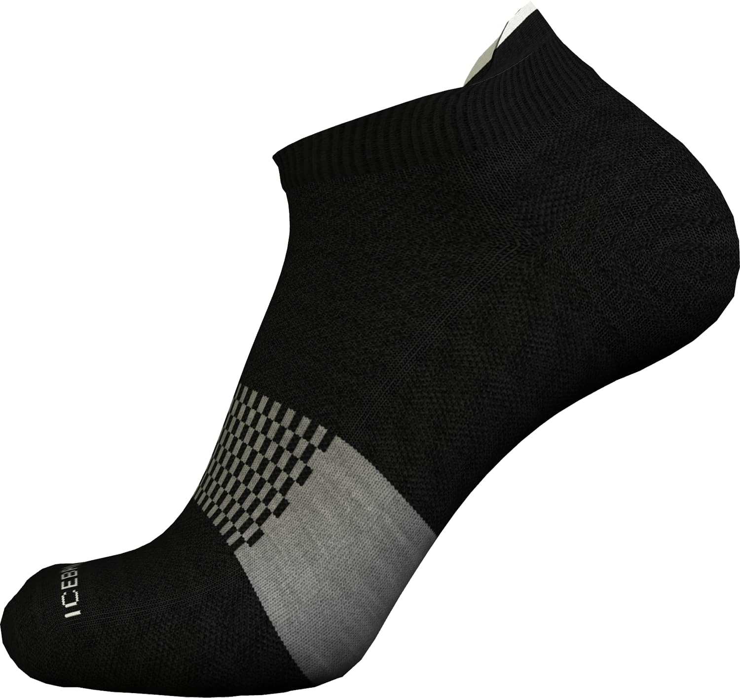Icebreaker Womens Merino Multisport Light Micro Socks Black/Snow/Metro