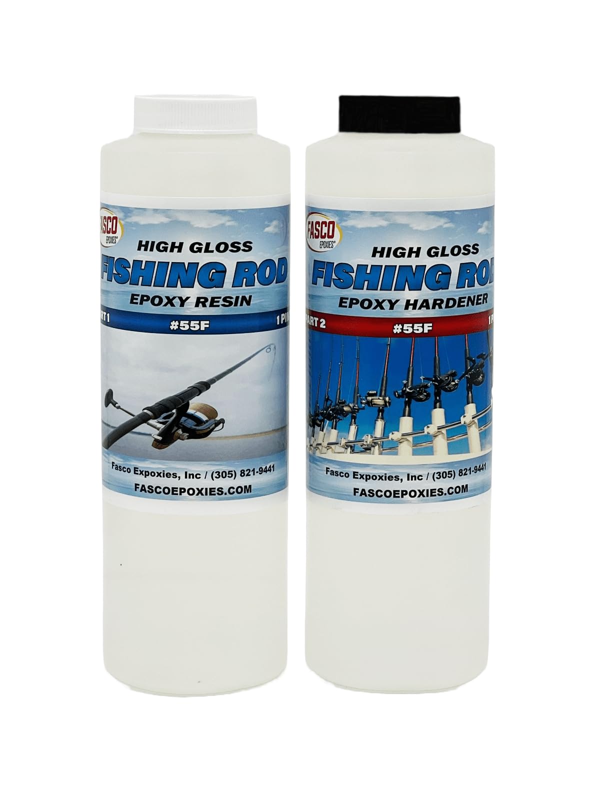 Fasco Epoxies #55F - Fishing Rod Building Clear Epoxy Coating - Quart Kit