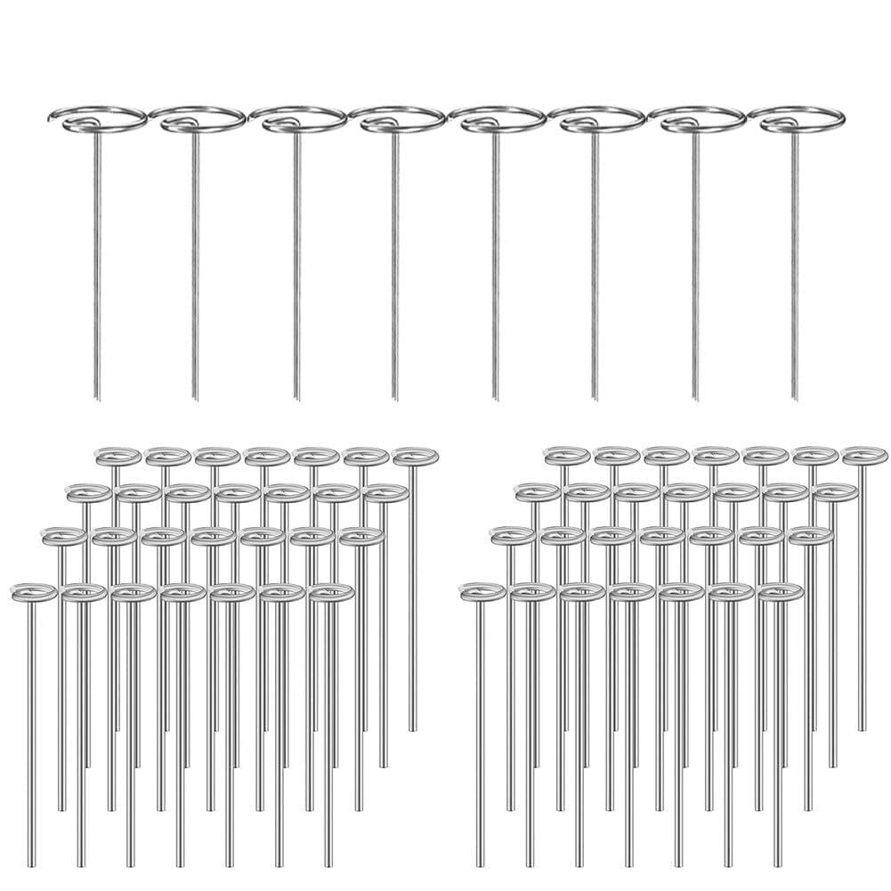 Piquets de jardin 50/100 en acier galvanisé de 10,2 cm – Clips de filet de tente, piquets de toit, accessoires de jardinage durables pour un support sécurisé des plantes