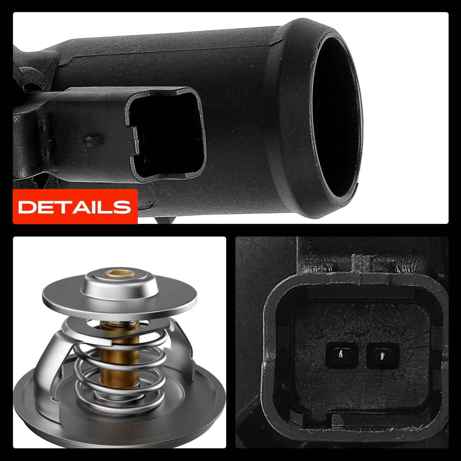 Frankberg Termostato liquido di raffreddamento diesel 1473090 | Compatibile con: Galaxy WA6, Torneo Focus II DA DS FFS, Mondeo IV BA7, Fiesta V JD JH, Focus II DA DP HCP