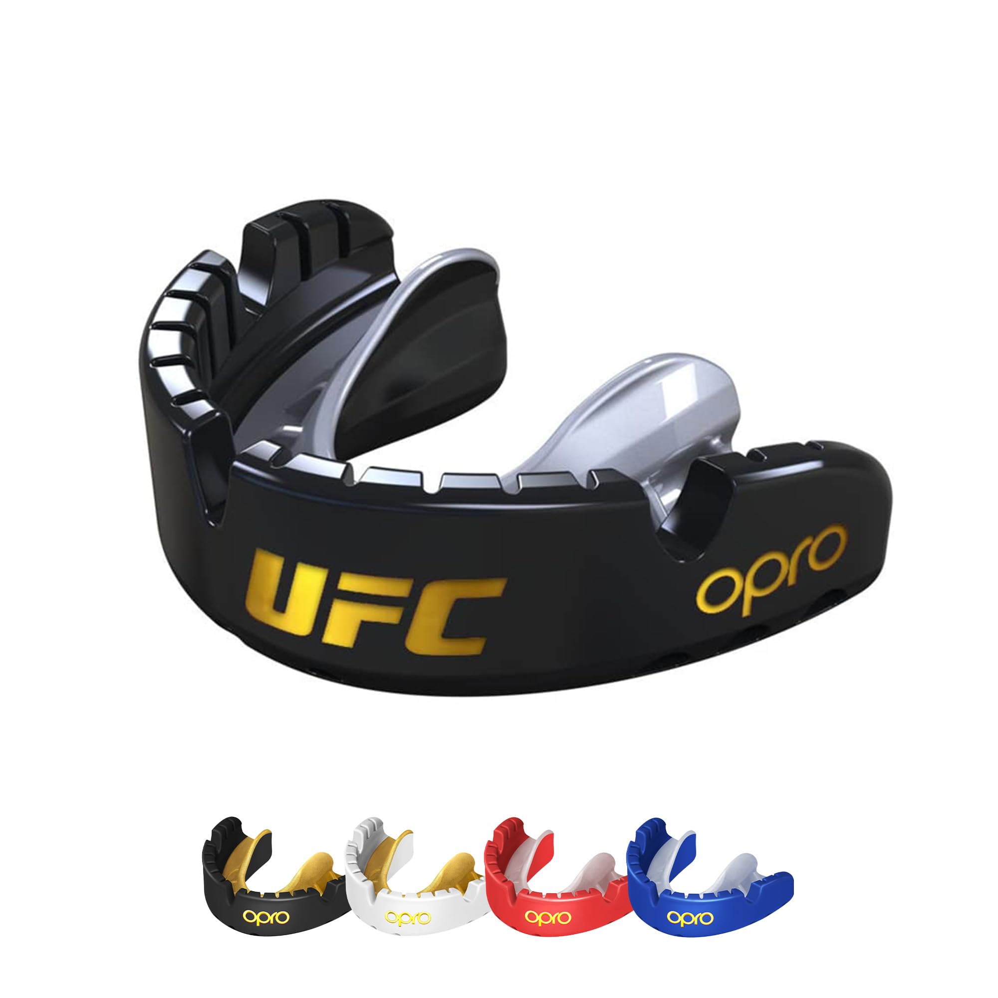 OPRO Gold Level Mouthguard for Braces Premium Fit – Gum Shield Adult (Age 10+) – OPRO Mouth Guard Boxing and MMA, Easy Self-Fit Gum Shield Rugby and Hockey – Premium Protection with Dental WarrantyOPRO Gold Level Mouthguard for Braces Pr…