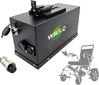 Electric Wheelchair Battery 24V 10AH 15AH 18AH 20AH 25AH 30AH Replacement Removable Lithium Battery Under the Seat for Electric Rollator Walker Kit,24v30ah
